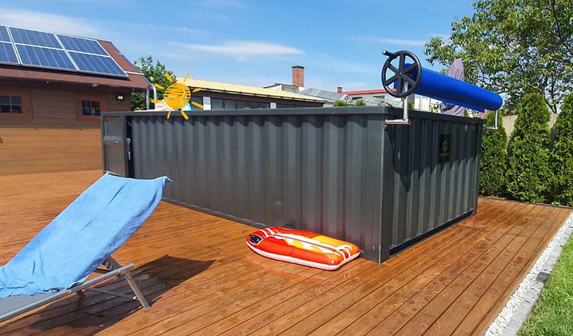 Contenedor de piscina 6.2mx 2.5m listo para usar, paquete de confort-Nuevo - Image 2