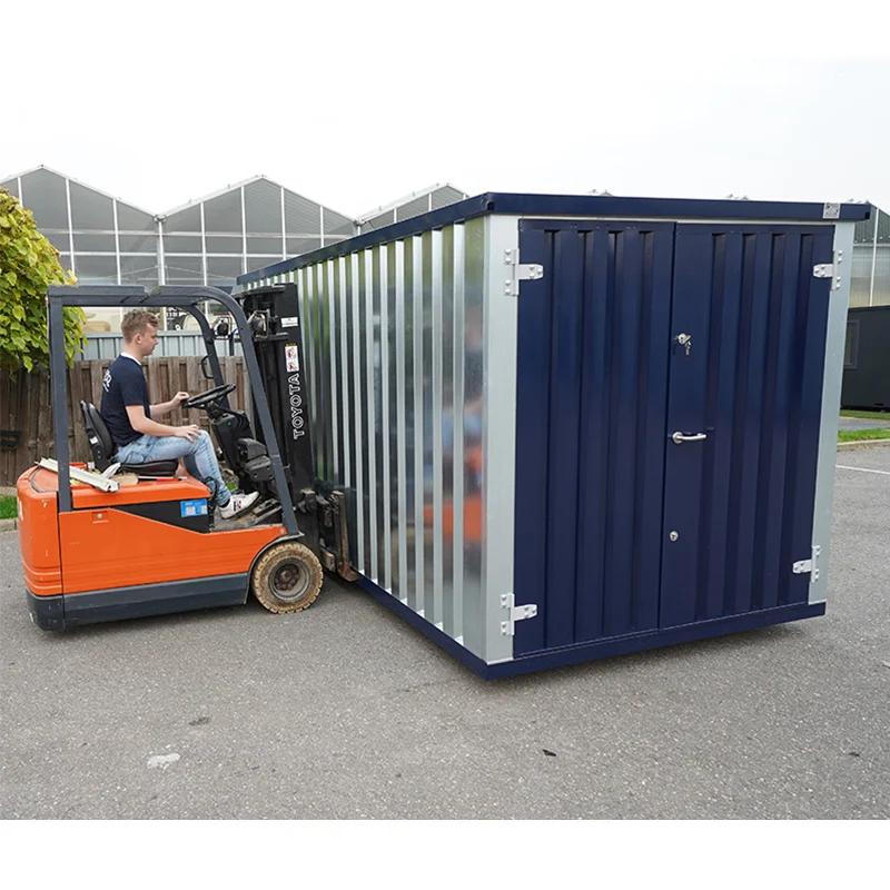 Contenedor extraíble Acero azul 3 x 2 metros - con puerta doble-Nuevo - Image 4