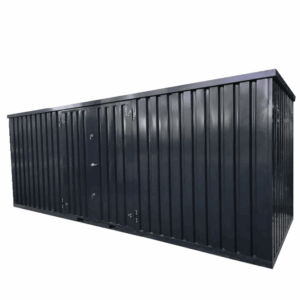 Contenedor negro disminuido 6 x 2 metros - con puerta doble en el lado 6 metros-Nuevo