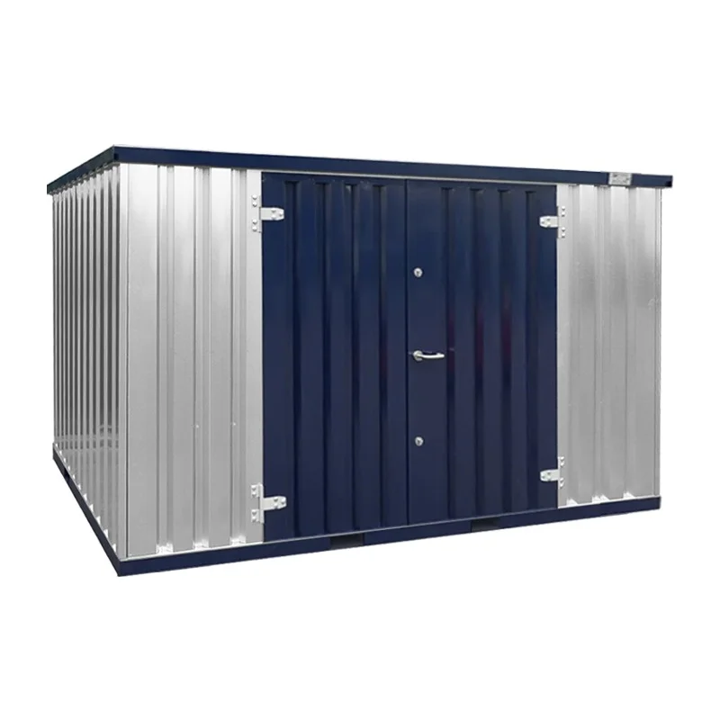 Contenedor extraíble Acero azul 3 x 2 metros - con puerta doble-Nuevo